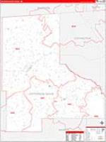 Jefferson Davis, Ms Carrier Route Wall Map